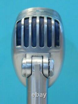 Vintage 1961 Shure 55S Microphone And Stand Deco Antique Old Elvis Prop Astatic