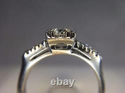 Vintage Antique 14k White Gold Old European Diamond Engagement Ring 3/4 ct