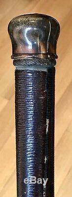 Vintage Antique 19C England Gadget Compass Spy Glass Walking Stick Cane Horn Old