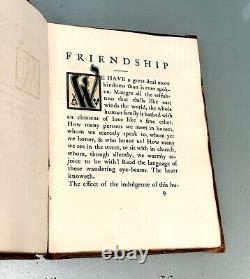 Vintage Antique 19C Essays On Friendship By Ralph Waldo Emerson Book Old