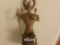 Vintage Antique Brass Statue Indian Hindu God Old Rare Collectible
