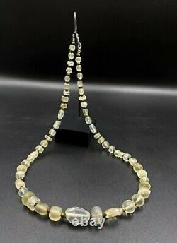 Vintage Antique Old Crystal Quartz Jewelry Beads From Ancient Roman's Era