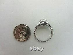 Vintage Antique Platinum 0.89 ct Diamond Engagement Ring 0.97 ct TW Old Mine Cut