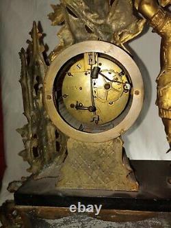 Vintage Antique Table Clock with Prince Old & Rare