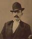 Vintage Antique Tintype Photo Old Western Shady Character Man With Hat & Mustache