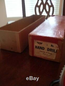 Vintage Antique old Millers Falls 2-A Hand Drill New in the box (LOOK)