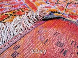 Vintage Moroccan Azilal Rug Handmade Area Carpet Old Berber Tribal wool Kilim