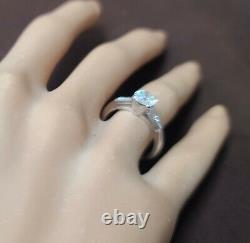 Vintage OLD MINE CUT 0.95ct I1-J Diamond 18k white gold engagement ring