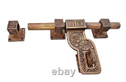 Vintage Old Antique Brass Fine Engraved Rare Door Fitting Handle Latch / Aldrop