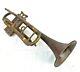 Vintage Old Antique Brass Hand Playing Trumpet / Tuba Musical Instrument London