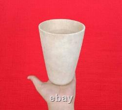 Vintage Old Antique Handcrafted Heavy Marble Stone Victorian Milk / Water Glass