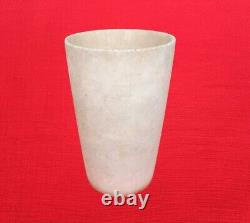 Vintage Old Antique Handcrafted Heavy Marble Stone Victorian Milk / Water Glass