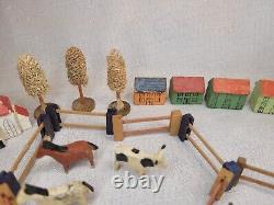 Vintage Old Antique Made in Germany Wooden Figurines 1 to 2 Figures Houses