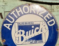 Vintage Old Antique Rare Buick Motor Car Service Adv Porcelain Enamel Sign Board