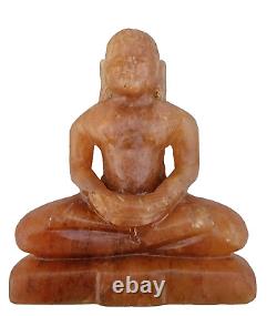 Vintage Old Antique Rare Hard Stone Fine Hand Carved Jain God Mahaveer Statue