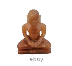 Vintage Old Antique Rare Hard Stone Fine Hand Carved Jain God Mahaveer Statue