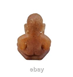 Vintage Old Antique Rare Hard Stone Fine Hand Carved Jain God Mahaveer Statue