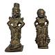 Vintage Old Antique Rare South Indian Brass Hindu God & Goddess Figure / Statue