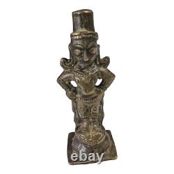 Vintage Old Antique Rare South Indian Brass Hindu God & Goddess Figure / Statue