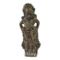 Vintage Old Antique Rare South Indian Brass Hindu God & Goddess Figure / Statue