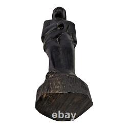 Vintage Old Antique Rose Wood Hand Made Rare Kenyan Masai Warrior figure Statue