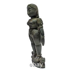 Vintage Old Antique Rose Wood Hand Made Rare Marapachi Bommai Doll figure Statue