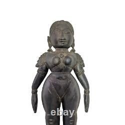 Vintage Old Antique Rose Wood Hand Made Rare Marapachi Bommai Doll figure Statue