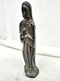 Vintage Old Antique Rosewood Fine Hand Carved Wooden Madam Merry Figure / Statue