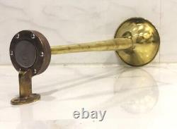 Vintage Old Antique Salvage Solid Brass Marine Ship Air Horn