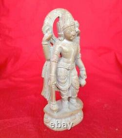 Vintage Old Antique Stone Hand Carved God Vishnu Figure / Statue, Collectible