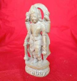 Vintage Old Antique Stone Hand Carved God Vishnu Figure / Statue, Collectible