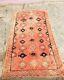 Vintage Old Carpet Moroccan Berber Rug Oriental, 6.9 X 3.7 Ft
