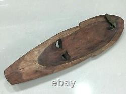 Vintage Old Rare Wooden Tribal Man Face Mask Wall Hanging Decorative Statue