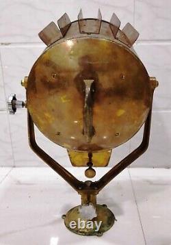 Vintage Old Reclaimed Ship Brass Antique Nautical Signal Search/Spot Light