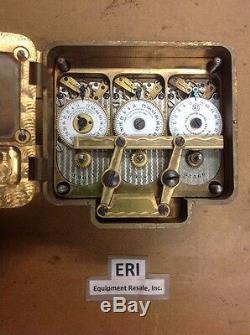 Vintage Old Yale & Towne Bank Safe Vault Time Lock Clock, Clocks Work See Video