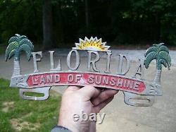 Vintage Original Accessory License Plate Topper GM Ford Chevy Hot Rat Rod 1950s