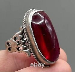 Vintage Original ruby stone old solid silver Stunning Wonderful Ring