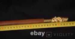 Vintage Stick Wood Canes Walking Napoleon Bronze Collection Rare Old 93cm 20th