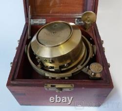Vintage Submarine Clock Kirov Chronometer Poljot 1Mchz Box Wood Russian USSR Old