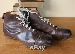 Vintage The Cert Leather Football Boots. Antique Old Soccer Shoes Cleats Size 10