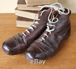 Vintage The Cert Leather Football Boots. Antique Old Soccer Shoes Cleats Size 10