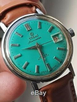 Vintage Titoni Airmaster Automatic Date Mens Wrist Watch old Used k591 Antique