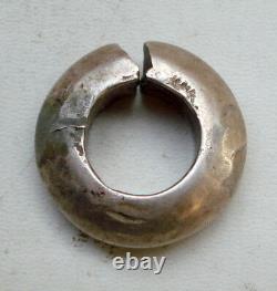Vintage antique collectible tribal old silver ring pendant gypsy hippie