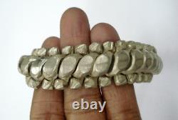 Vintage antique ethnic tribal old silver men's bracelet bangle cuff jewellery