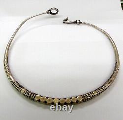 Vintage antique ethnic tribal old silver neck ring necklace choker necklace