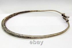 Vintage antique ethnic tribal old silver neck ring necklace choker necklace