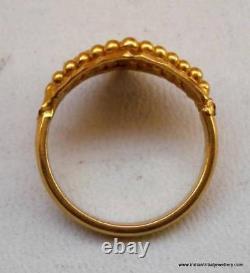 Vintage antique tribal old 20k gold ring handmade jewelry rajasthan india
