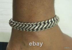 Vintage antique tribal old silver anklet feet bracelet ankle chain jewelry