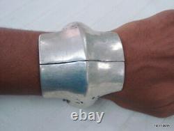 Vintage antique tribal old silver bracelet bangle cuff gypsy hippie jewellery