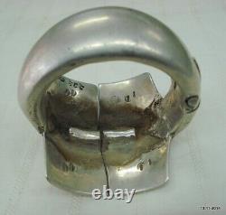 Vintage antique tribal old silver bracelet bangle cuff gypsy hippie jewellery